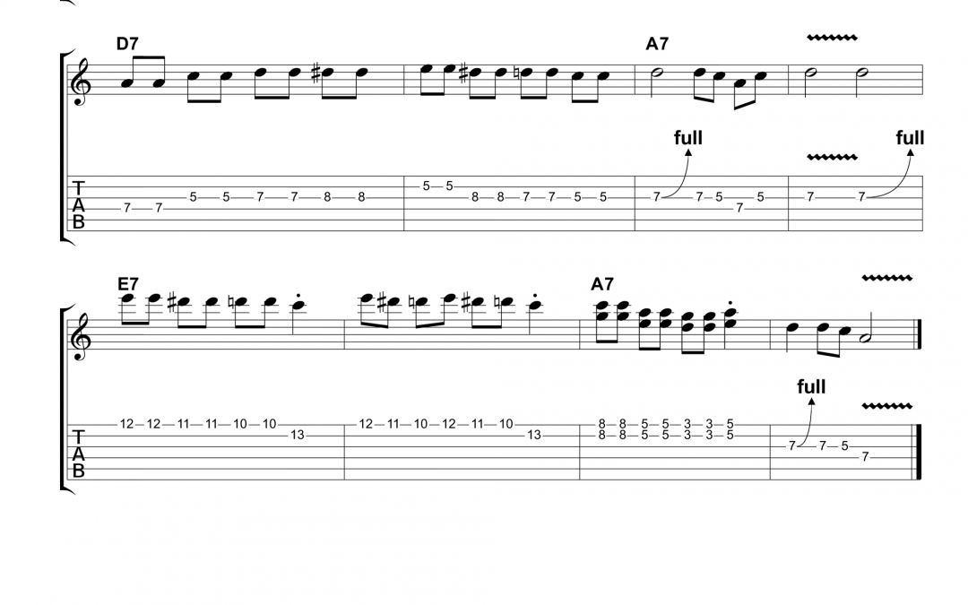 12 bar blues solo in a grade 3 learn guitar for free