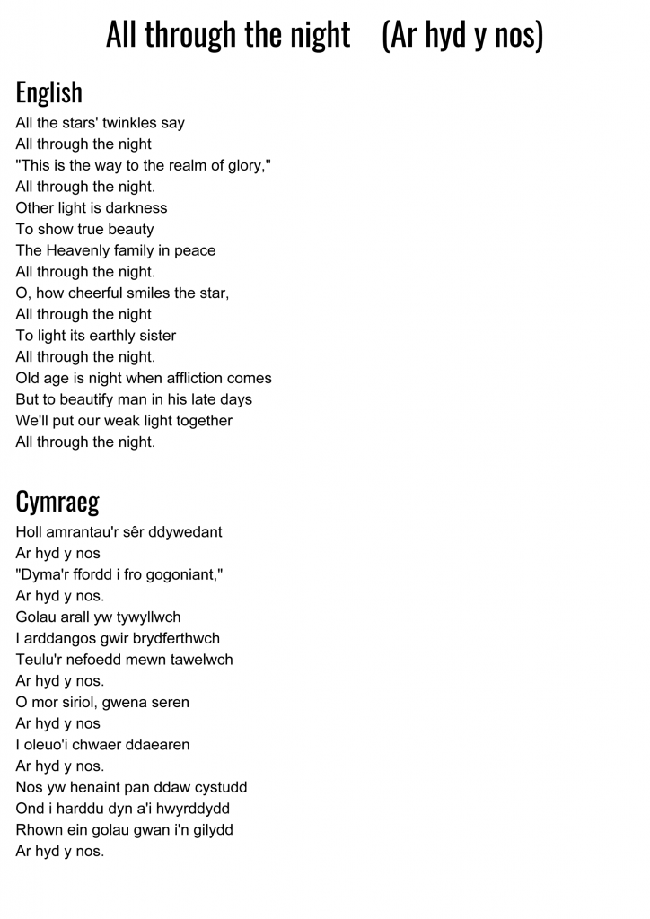 All Through The Night (Ar Hyd y Nos) - Welsh Traditional Song - Guitar