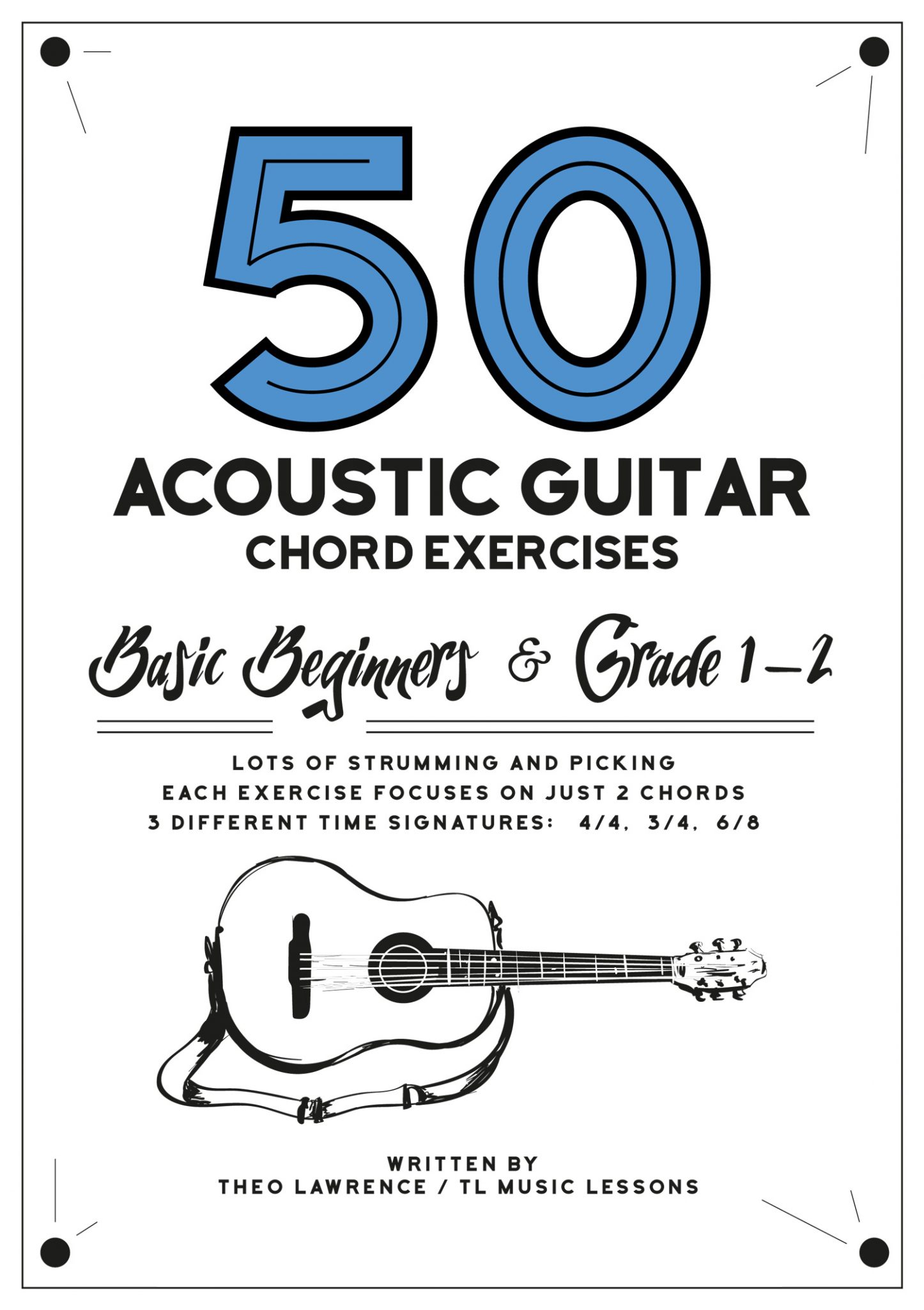 50 guitar chord exercises beginners grades 1-2 learn guitar for free