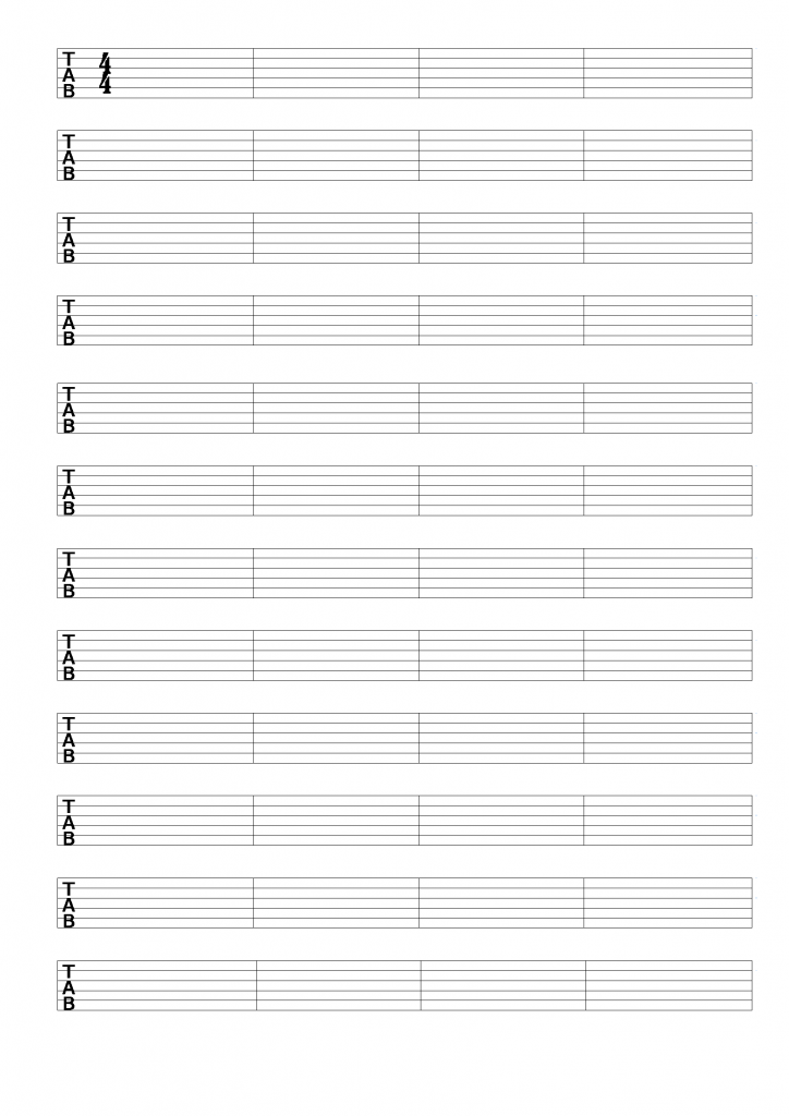 free guitar printable tabs blank sheets