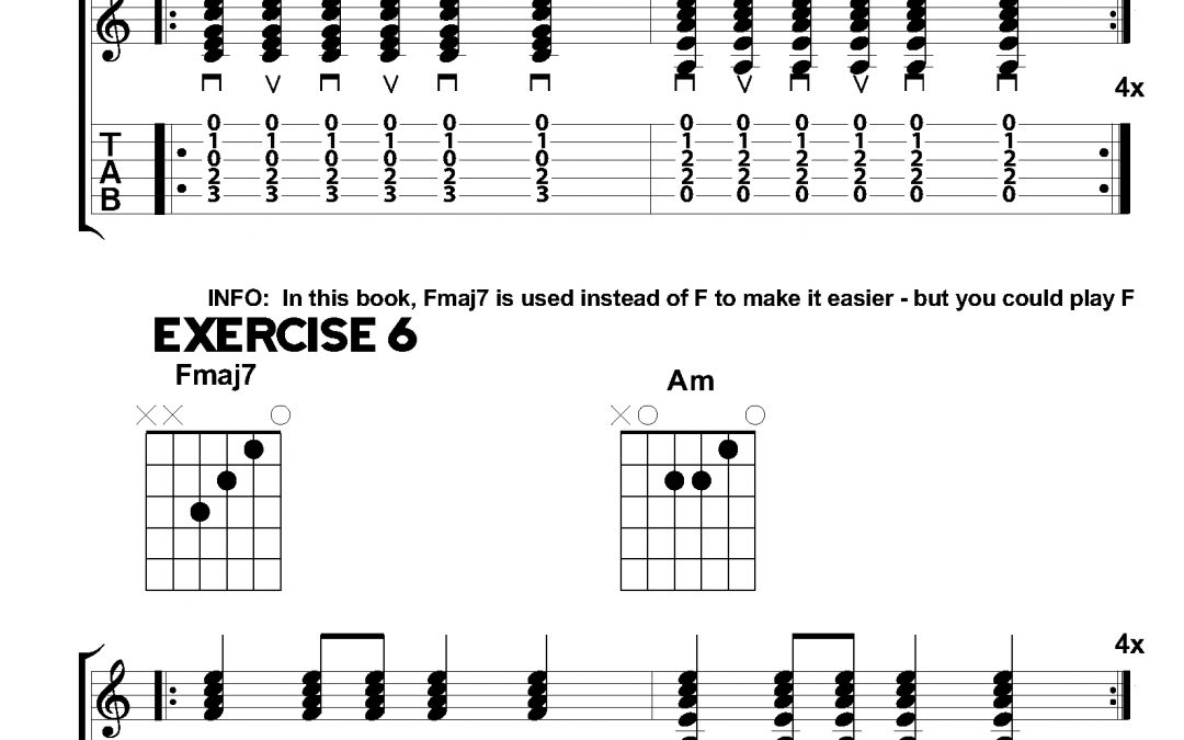 Exercises 5-6 – Inside The Book: 50 Acoustic Guitar Chord Exercises for Beginners