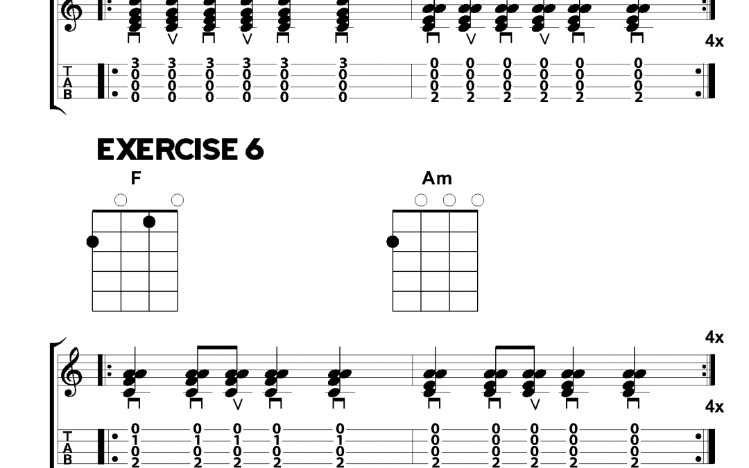 Beginners Ukulele Chord Exercises 5-6 of 50