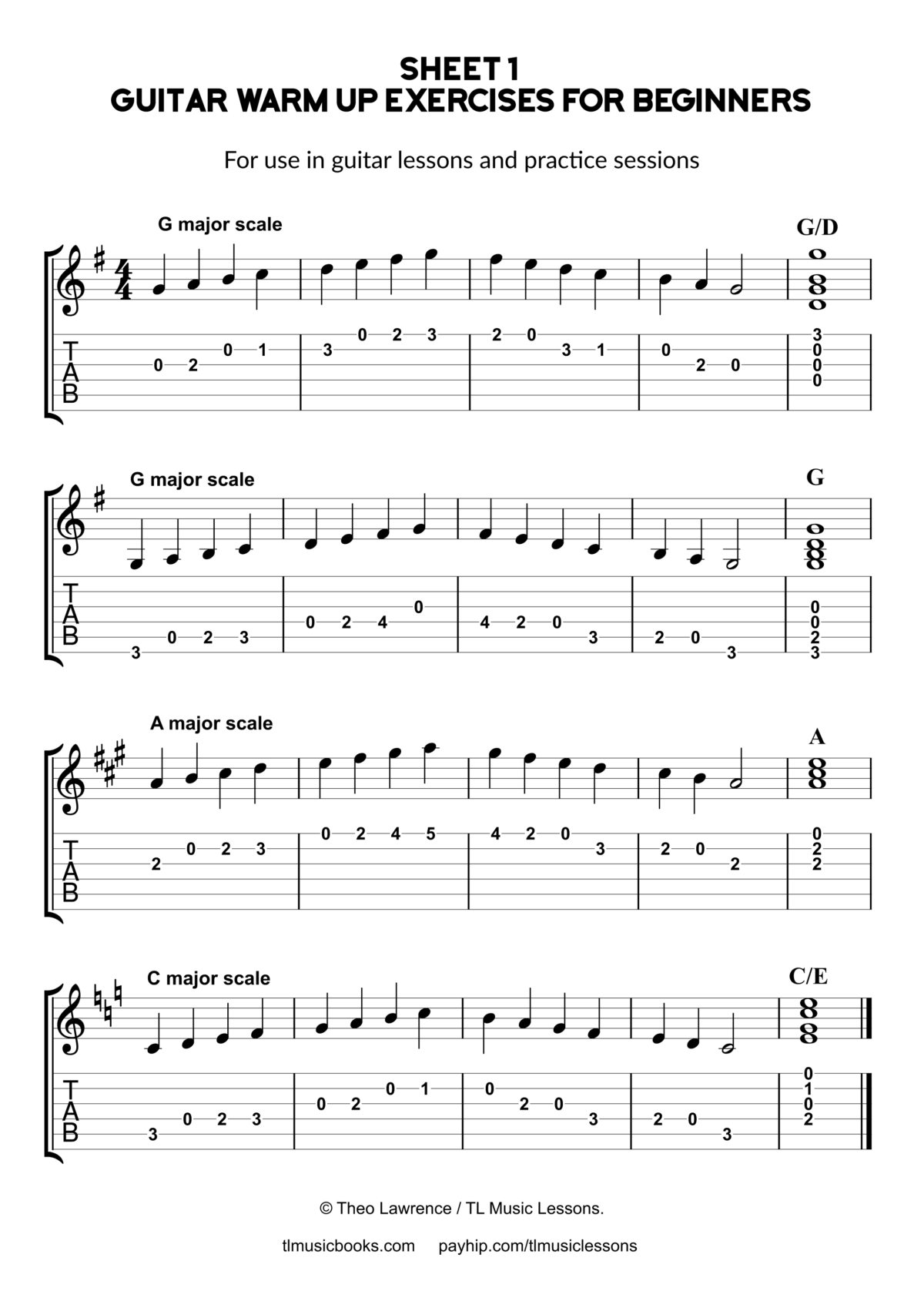 Guitar Warm Up Exercises for Beginners